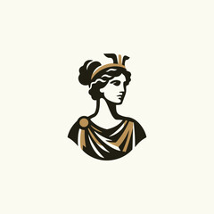 Athena Greek Goddess Logo