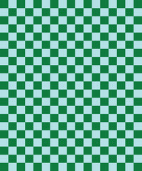 Green and Icy Blue Christmas Checkered Background Snowy Holiday Design