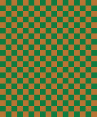 Green and Copper Christmas Checkered Background Warm Holiday Pattern