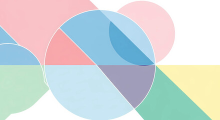 Trendy pastel geometric shapes create a modern, eye-catching design perfect for backgrounds, web design, and artistic projects.