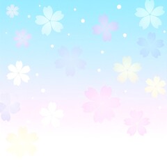 Pastel flowers on a soft gradient