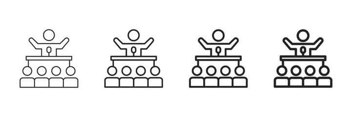 Conference Icon Set Different Line Style Collection 