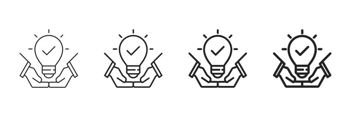 Solution Icon Set Different Line Style Collection 