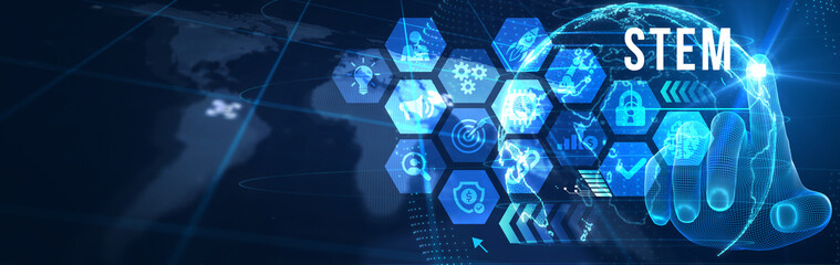 Science, technology, engineering and math. STEM concept. Business, Technology, Internet and network concept. 3d illustration