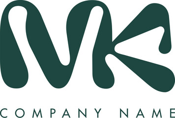 Creative Abstract Initial Letter MK Logo Design