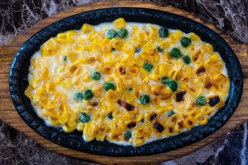 corn salad with mayonnaise and bean