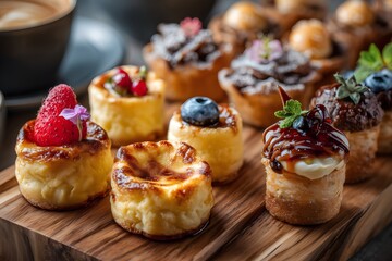Mini Cheesecake and Pancake Autumn Dessert