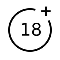 mature 18 plus button