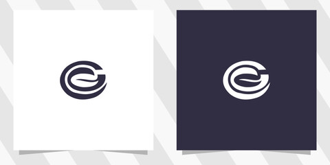 Letter c with coffee Logo Design Vector
