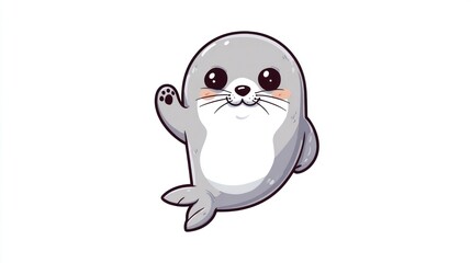 Fototapeta premium Cute seal cartoon