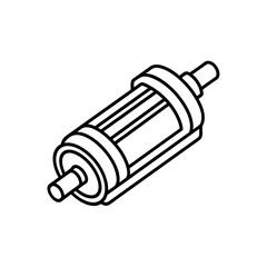 directional coupler icon isolated on white