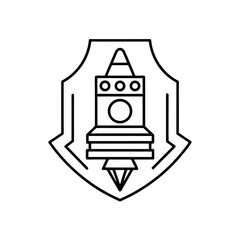 edfa booster icon isolated on white