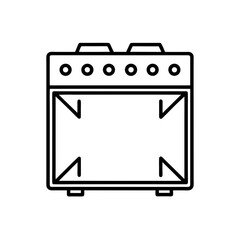 gan amplifier icon isolated on white