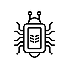 jtag debugger icon isolated on white