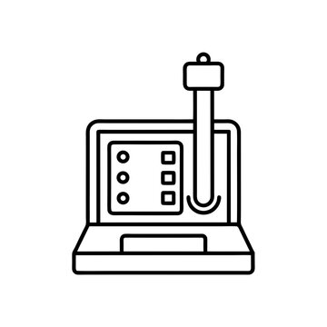 otdr tester icon isolated on white