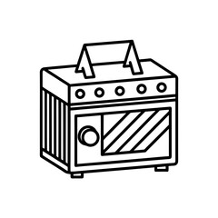 power amplifier icon isolated on white