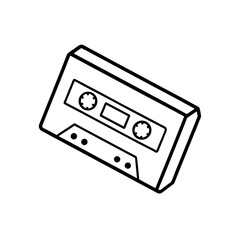 tape emulator icon isolated on white