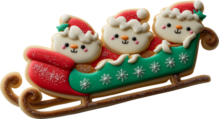 christmas santa claus and snowman isolated on white background