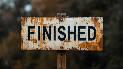 終了を知らせるサインボード