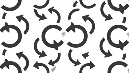 Repeating circular arrows pattern
