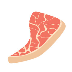 Marbled Thin Steak Illustration