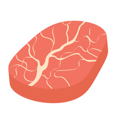 Round Steak Cut Illustration