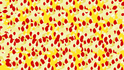 Abstract Vector Background with Red Dots and Yellow Shapes