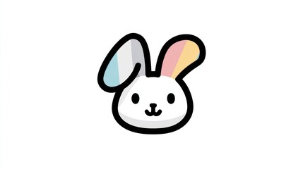 Obraz premium Cute rabbit cartoon head