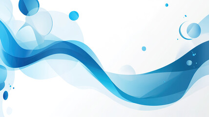 Abstract Blue Gradient Wavy Line with Dots Design: Modern Minimalist Background for Technology Promotion, Environmental Themes and PPT Templates