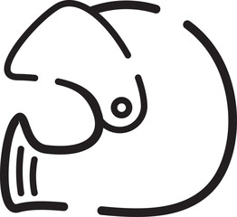 Outlined Icon of Helmet Representing Safety and Sports Protection Equipment