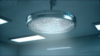 Modern Round Ceiling Light Fixture Illuminating Contemporary Space