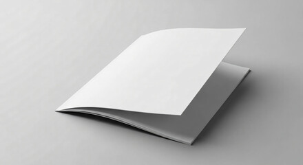 Blank White Brochure Mockup Template Open Booklet for Graphic Design Presentation