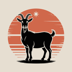 goat, silhouette, sunset, wildlife, farm, animal, nature, livestock, mammal, pasture, countryside, agriculture, horned, domestic, ruminant, mountain, rural, goatfarm, creature, grassland, grazing, out