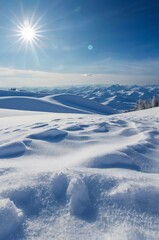 Fototapeta premium winter landscape with snow