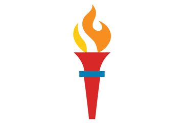 vector illustration of a burning match