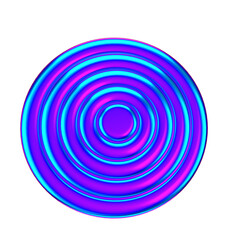A vibrant, concentric circle design, featuring layered rings of bright, contrasting fuchsia and cyan colors, creates a dynamic, abstract visual effect on a black backdrop.