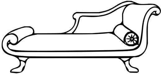 Elegant chaise lounge invites relaxation and sophisticated comfort in any stylish interior setting