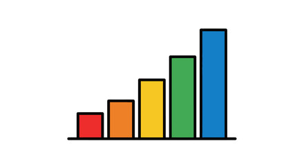 Vibrant business growth chart showing positive trend