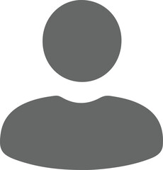 user profile avatar icon isolated on white background, simple flat vector illustration for account, login, social media and ui use