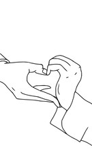 Expressing deep affection and connection through the universal symbol of a heart shape formed by hands, conveying love and unity.