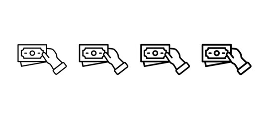 Salary Multiple Line Icon Element