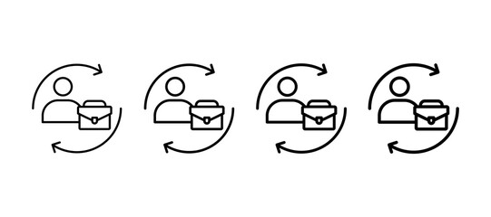 Career Change Multiple Line Icon Element