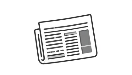 Simple newspaper icon