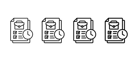 Temporary Work Multiple Line Icon Element