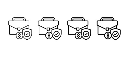 Job Security Multiple Line Icon Element