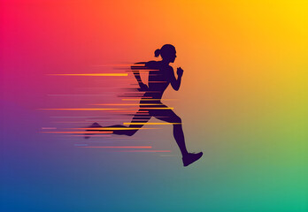 Female athlete running sport speed 