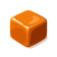 Glossy Orange Cube With Rounded Edges In A Smooth 3D Render For Stock Use