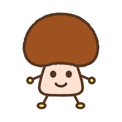 キャラクター風の食べ物アイコン　マッシュルーム