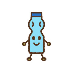 キャラクター風の飲み物アイコン　ラムネ