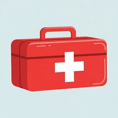Obraz premium Illustration of a first aid kit representing emergency medical support.